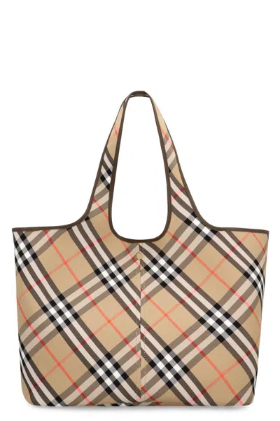 Burberry Check Media Tote Bag