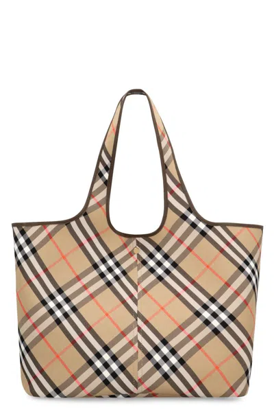 Burberry Check Media Tote Bag In Multi