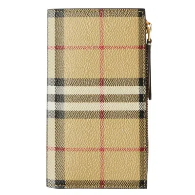 Burberry Check Medium Bifold Wallet In ["brown"]