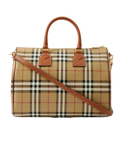 BURBERRY BURBERRY VINTAGE CHECK PATTERN MEDIUM BOWLING BAG
