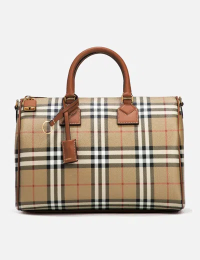 Burberry Check Medium Bowling Bag In Multicolor