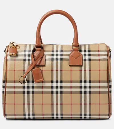 Burberry Bowling Check Medium Size Hand Bag In Brown