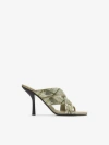 Burberry Check Mesh Cabana Maille Mules In Skylark