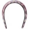 Burberry Check Mesh Headband In Purple