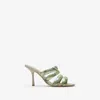Burberry Mesh-sandalen Mit Karo 100mm In Artichoke