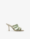 Burberry Mesh-sandalen Mit Karo 100mm In Artichoke