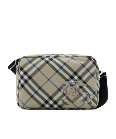 BURBERRY BURBERRY CHECKED LOGO DETAILED CROSSBODY BAG