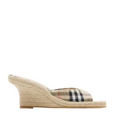 BURBERRY BURBERRY CHECKED MEWS ESPADRILLE MULES