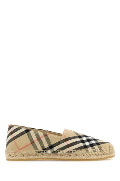 Burberry Women Beige Canvas Espadrilles, 6.5 Luxury Pumps & Heels For Women Darveys In Neutral