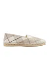 Burberry Mews Check Espadrille Flat In Nude