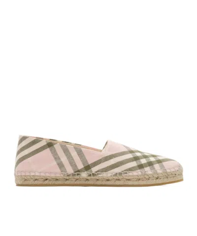 Burberry Check Mews Espadrilles In Pink
