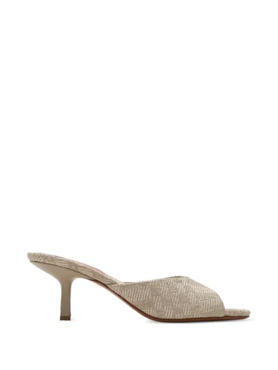 Burberry Check Mews Low Sandals In Multi