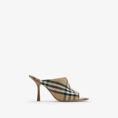 BURBERRY BURBERRY CHECK MEWS MULES