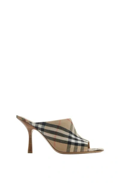 BURBERRY BURBERRY CHECK MEWS MULES