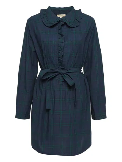 Pre-owned Burberry Check Midi Dress