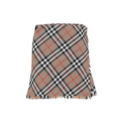 Burberry Check Midi Skirt