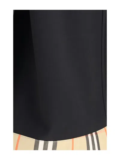 Burberry Check Midi Skirt In Multi