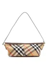 Burberry Embroidered Canvas Mini Handbag In Sand