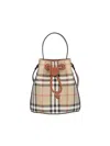 Burberry Check Mini Bag In Vntgchkbriarbrown
