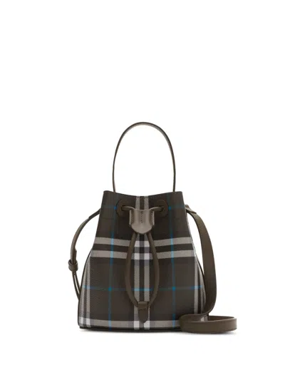 Burberry Check Mini Bucket Bag In Snug Ip Check