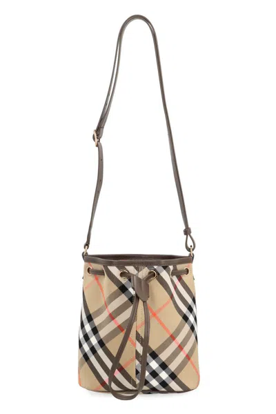 Burberry Check Mini Bucket Bag In Multi