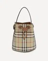 Burberry Printed Canvas Check Bucket Bag In Multi