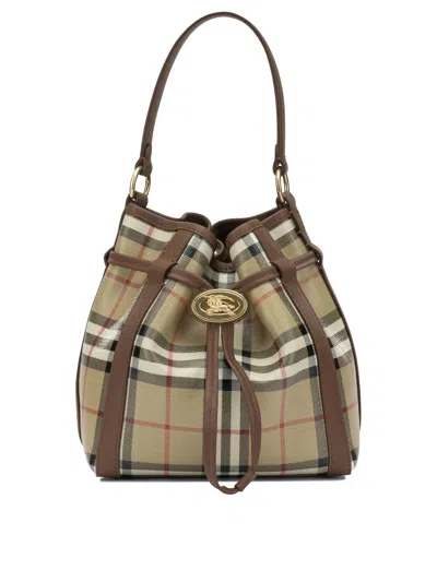 Burberry "check" Mini Handbag In Brown