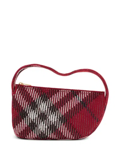 Burberry Check Mini Knitted Bag In Brown