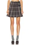 Burberry Vintage Check Pleated Mini Skirt In Multi