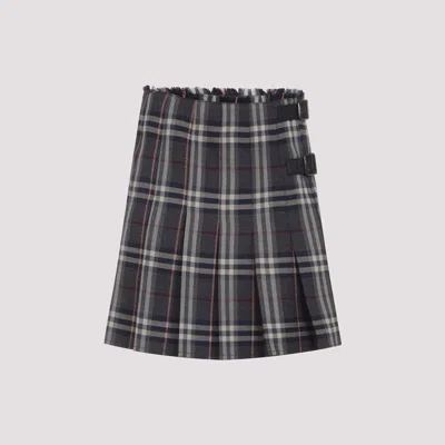 Burberry Check Mini Skirt In Black