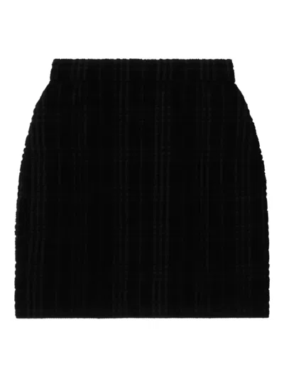 Burberry Check Mini Skirt In Black