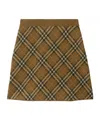 Burberry Women Check Mini Skirt In Brown