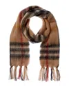 Burberry Check Mohair & Wool-blend Scarf In Brown