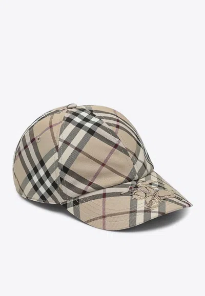Burberry Check Motif Baseball Cap