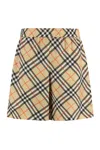 Burberry Check Motif Bermuda Shorts In Gold