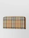 BURBERRY CHECK MOTIF COATED CANVAS WALLET