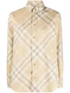 Burberry Button Down Shirt With Check Pattern