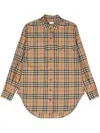 Burberry Ladies Vintage Check Stretch Cotton Button-down Collar Shirt