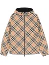 Burberry Jacket With Zip Print Check Clothing In Multi