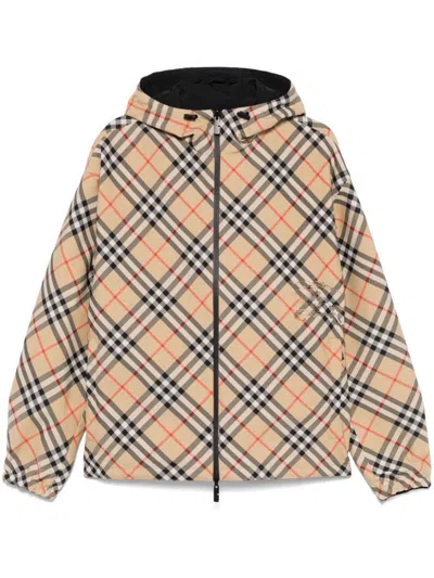 BURBERRY BURBERRY CHECK MOTIF HOODED JACKET