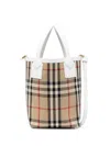 Burberry Vintage Check Mini Bucket Handbag In Beige For Women In Beige