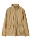Burberry Check Motif Nylon Jacket In Neutral