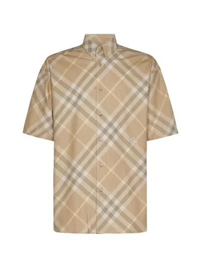 BURBERRY CHECK MOTIF SHORT SLEEVES SHIRT