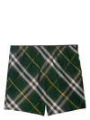Burberry Green Check Print Swim Shorts In Green