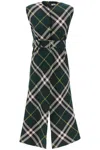 Burberry Sleeveless Nova Check Pattern Midi Dress