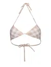 Burberry Triangle Swimsuit In Beige
