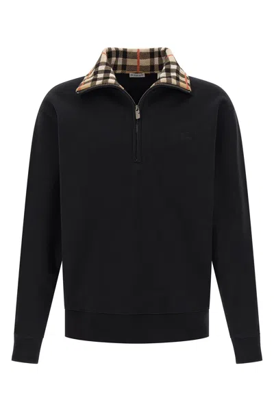 BURBERRY 'CHECK' NECK SWEATSHIRT