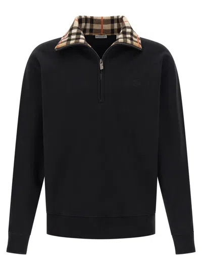 BURBERRY BURBERRY 'CHECK' NECK SWEATSHIRT