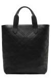 Burberry Check North/south Leather Tote