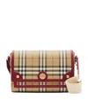 Burberry Check Note Cross-body Bag In Burgundy